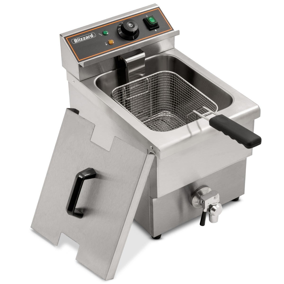 BLIZZARD 3000W Single Tank Electric Fryer with Tap 8L - BF8