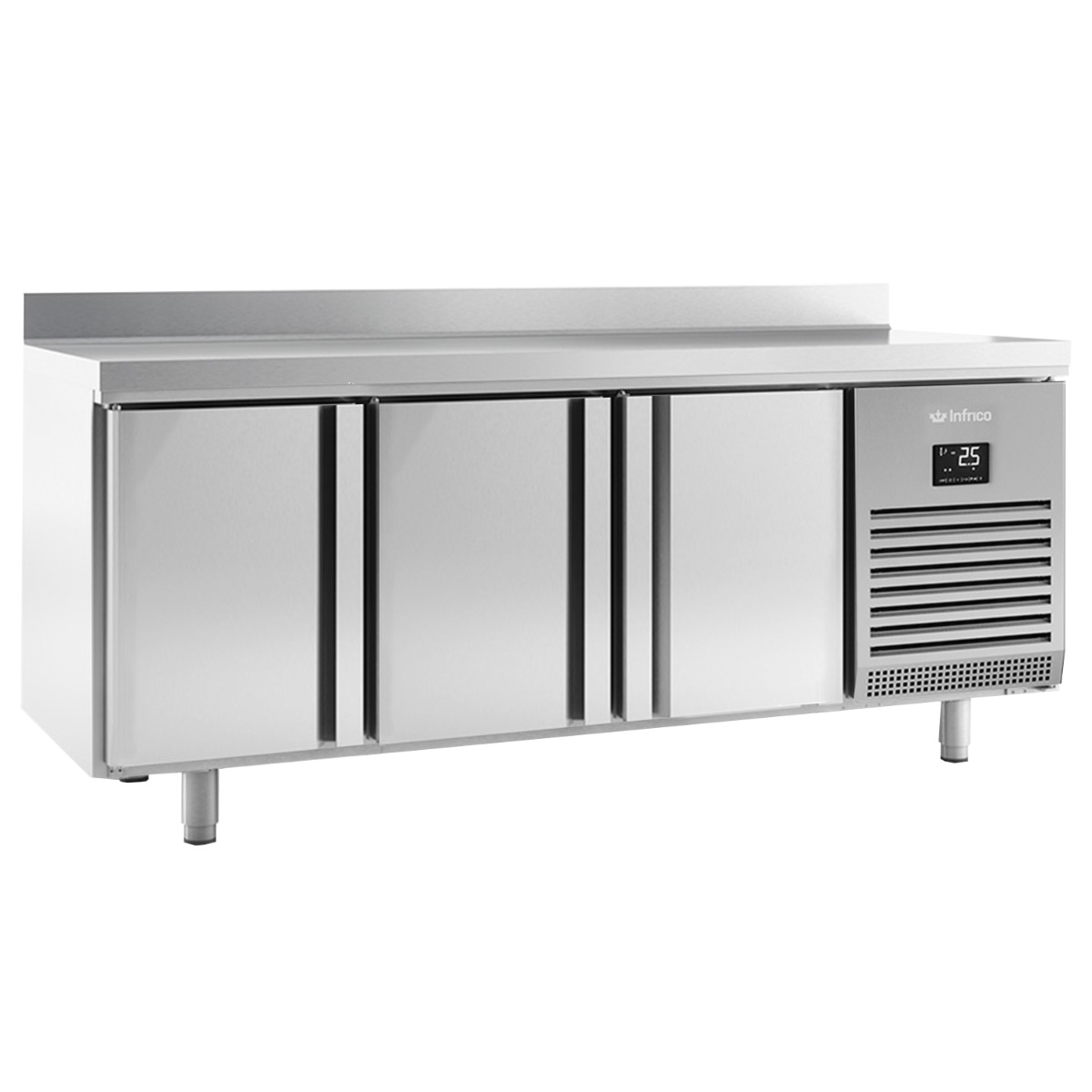 INFRICO 3 DOOR GN1/1 COUNTER WITH UPSTAND 460L - BMGN1960