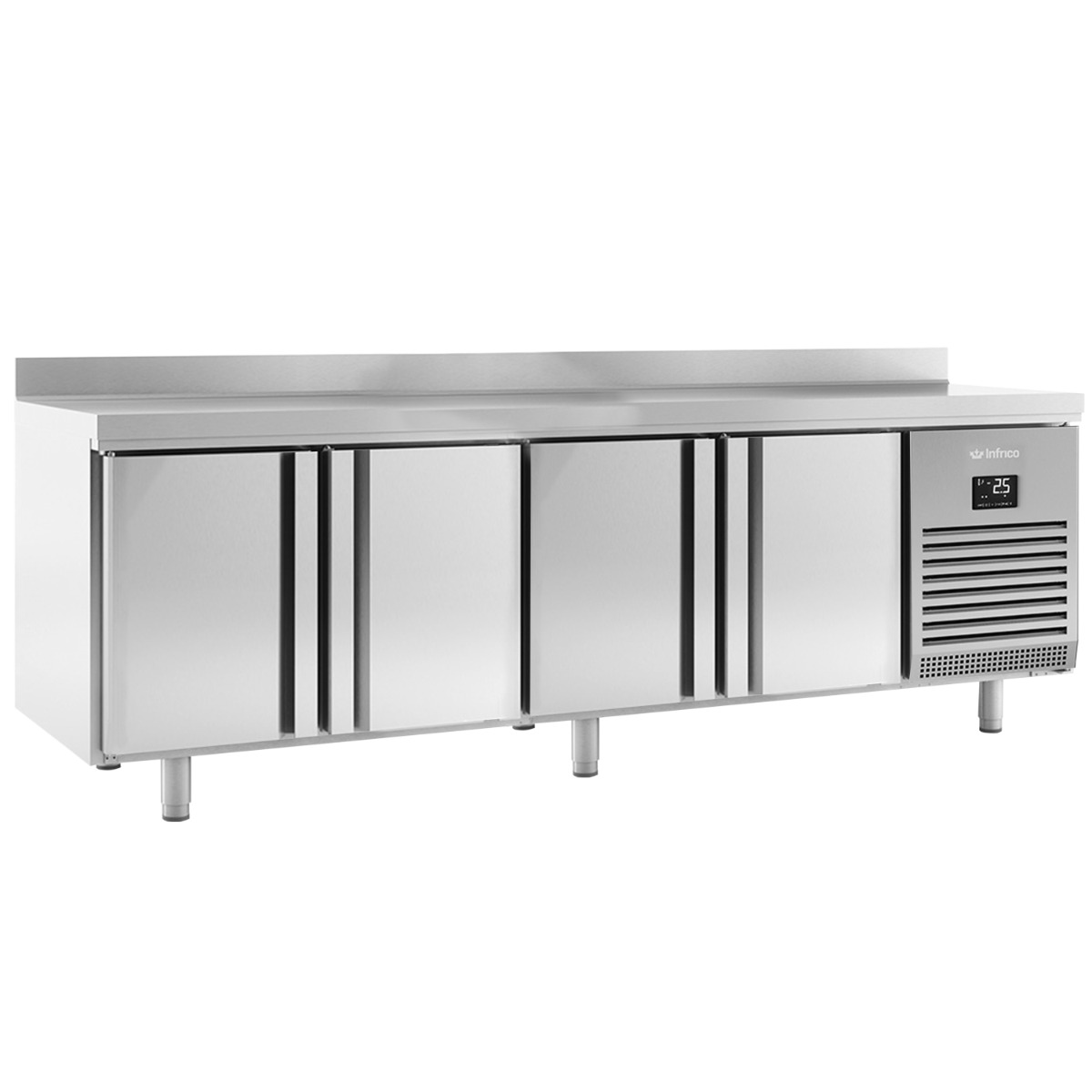 INFRICO 4 DOOR GN1/1 COUNTER WITH UPSTAND 625L - BMGN2450
