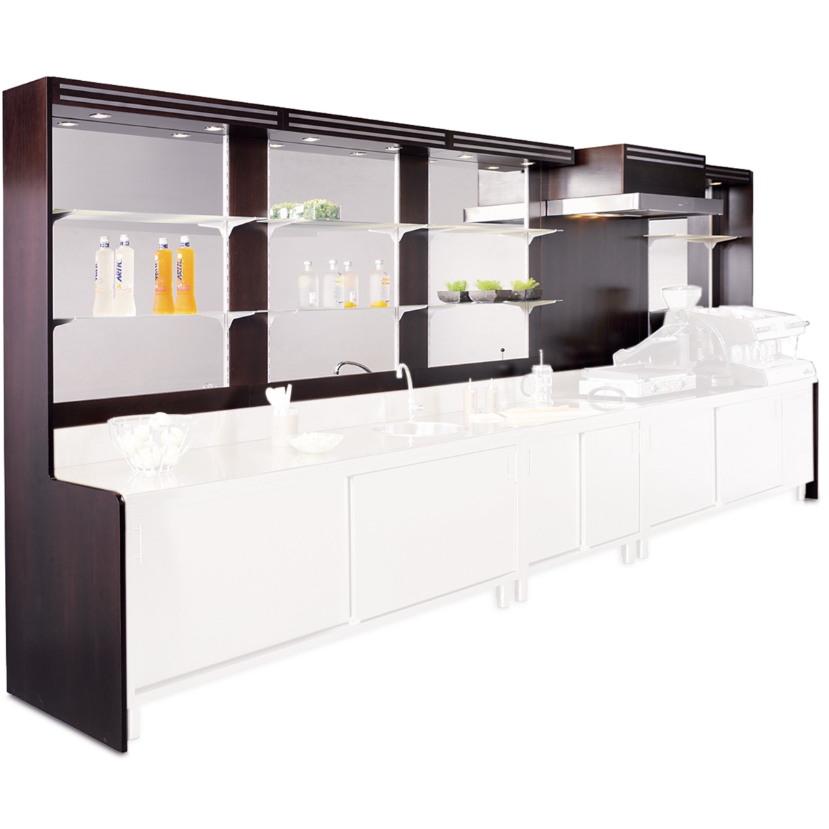 MAFIROL Back Bar Shelving and Display 1050mm Wide - BOLERO1000