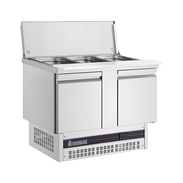 INOMAK 2 DR GASTRONORM SALADETTE WITH CUTTING BOARD 245L - BSV77-HC