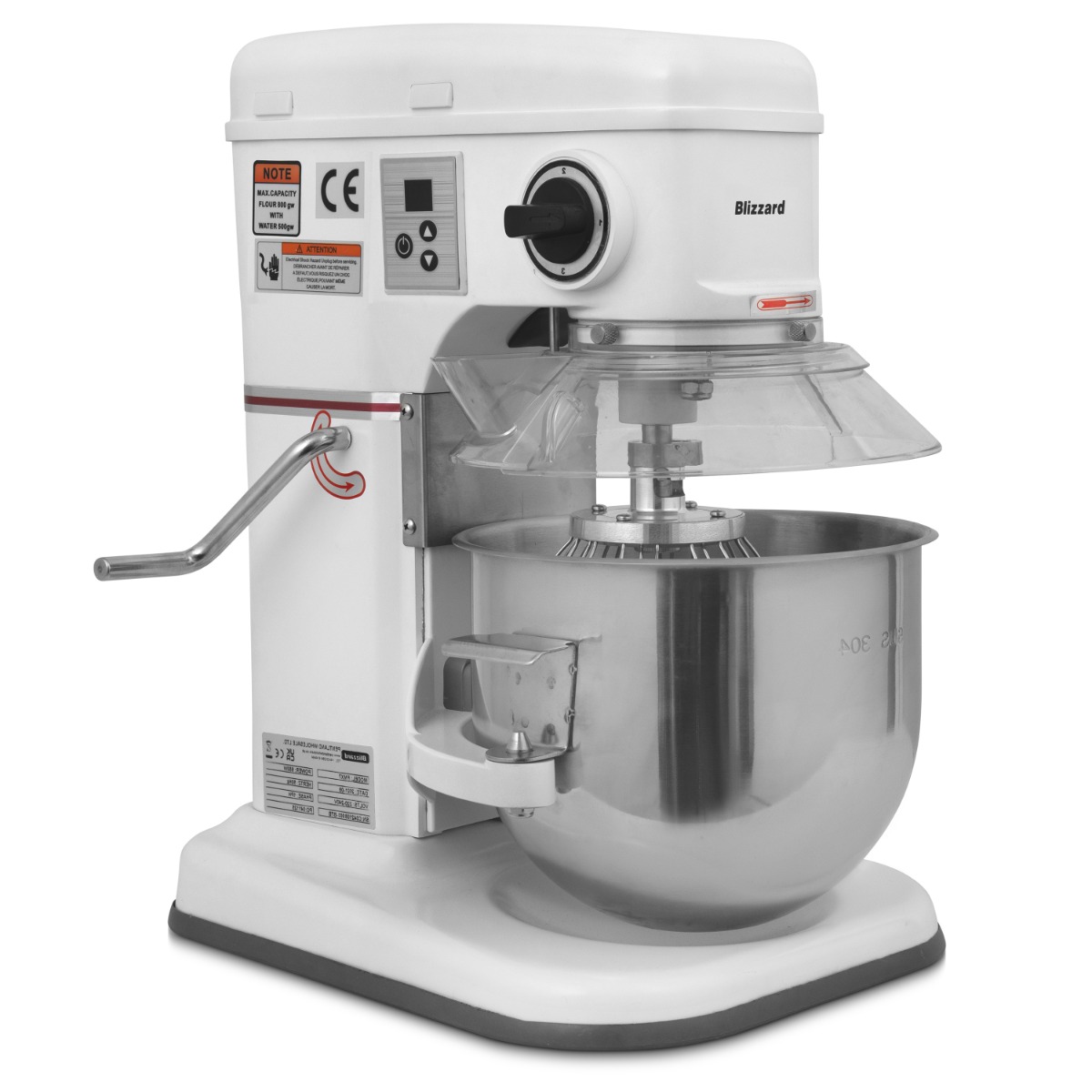 BLIZZARD 650W White 7 Litre Planetary Mixer - FMX7