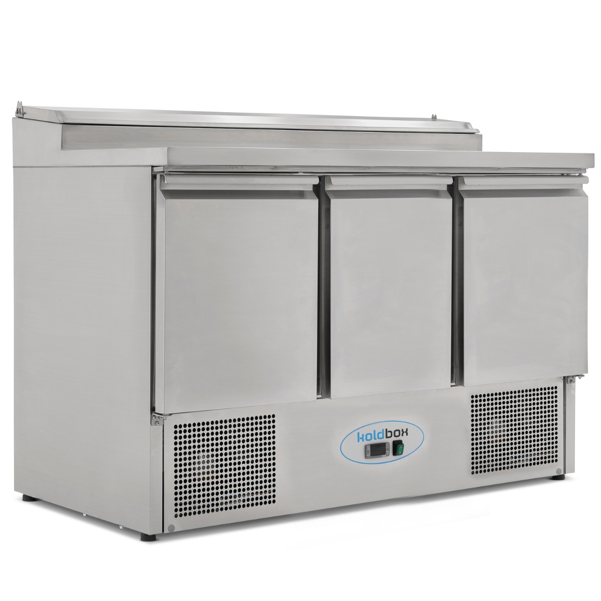 KOLDBOX 3 DR Compact GN Prep Counter W/ Raised Collar 392L - KXCC3-SAL