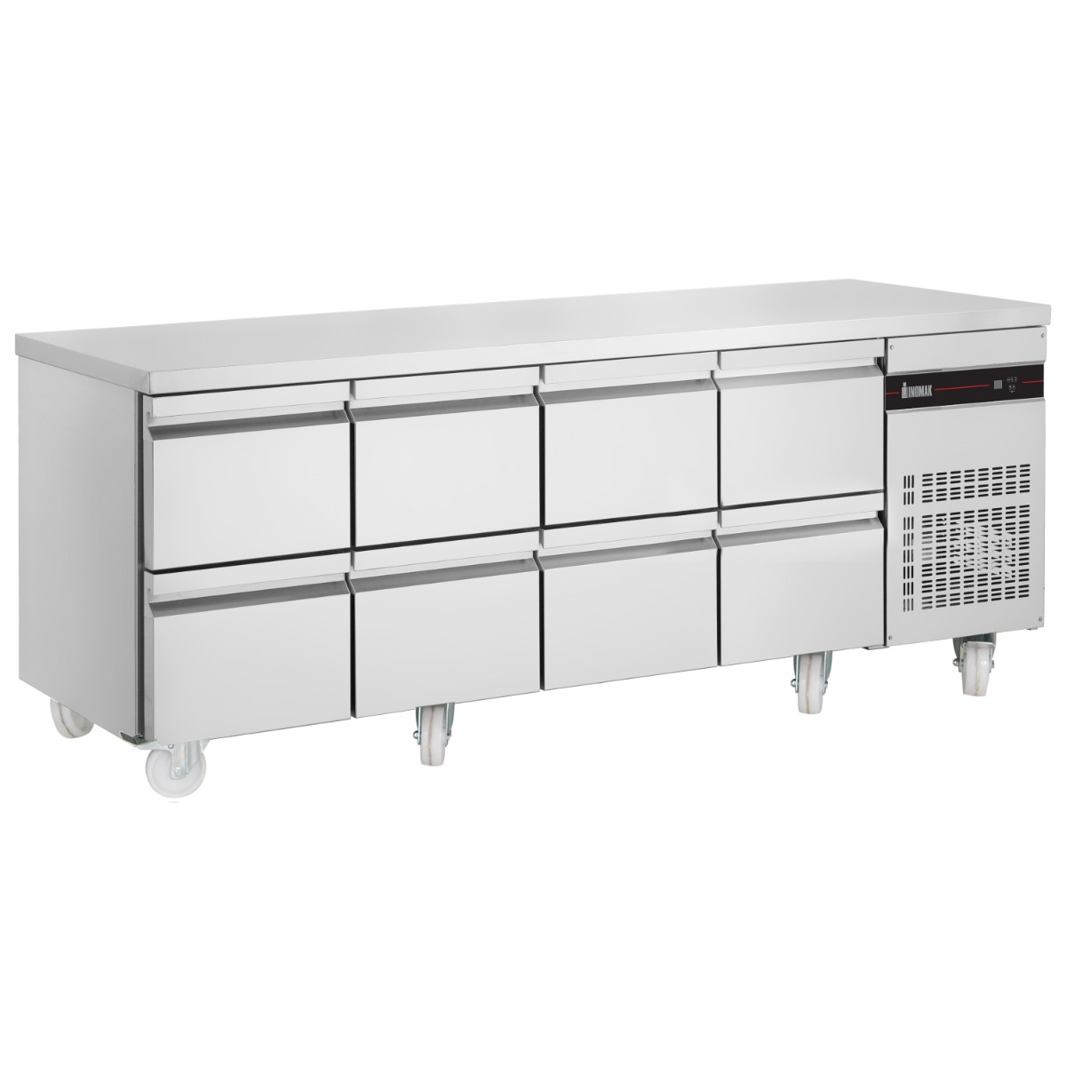 INOMAK 8 DRAWER 1/1 GASTRONORM COUNTER 583L - PN2222-HC