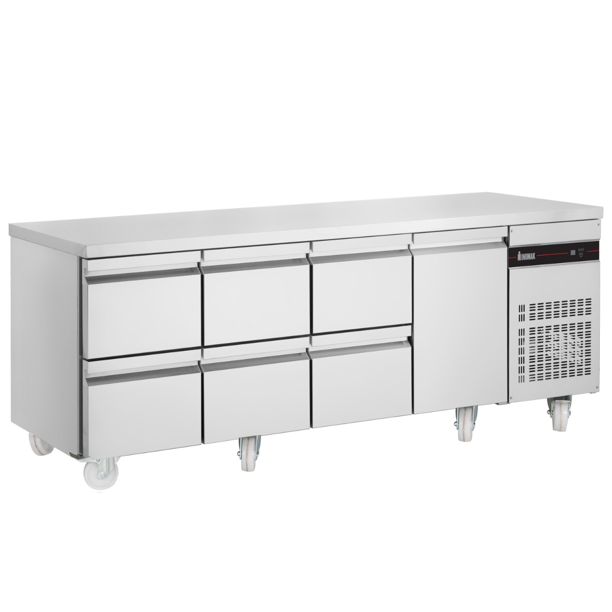 INOMAK 1 DOOR 6 DRAWER 1/1 GASTRONORM COUNTER 583L - PN2229-HC