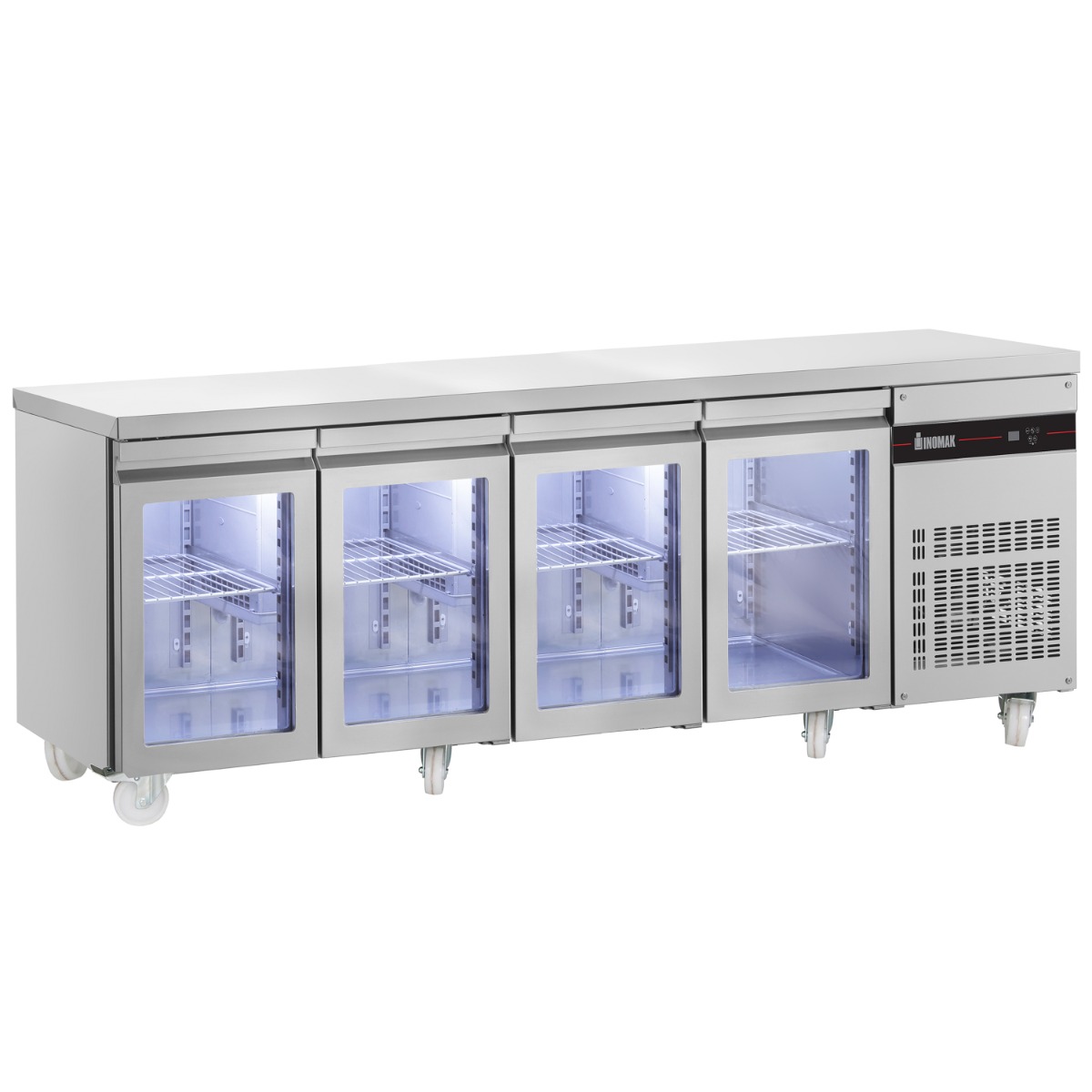 INOMAK 4 GLASS DOOR 1/1 GASTRONORM COUNTER 583L - PN9999CR-HC