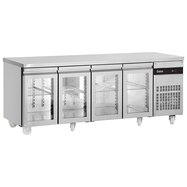 INOMAK 4 GLASS DOOR 1/1 GASTRONORM COUNTER 583L - PN9999CR