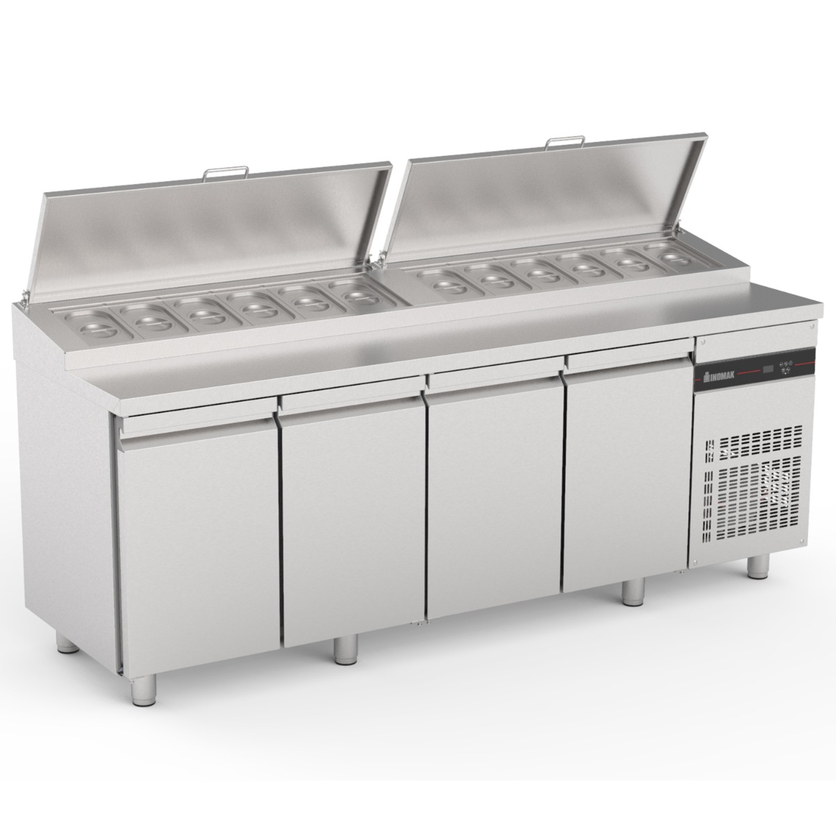 INOMAK 4 DR GN Prep Counter W/ RAISED COLLAR - ZPZ9999