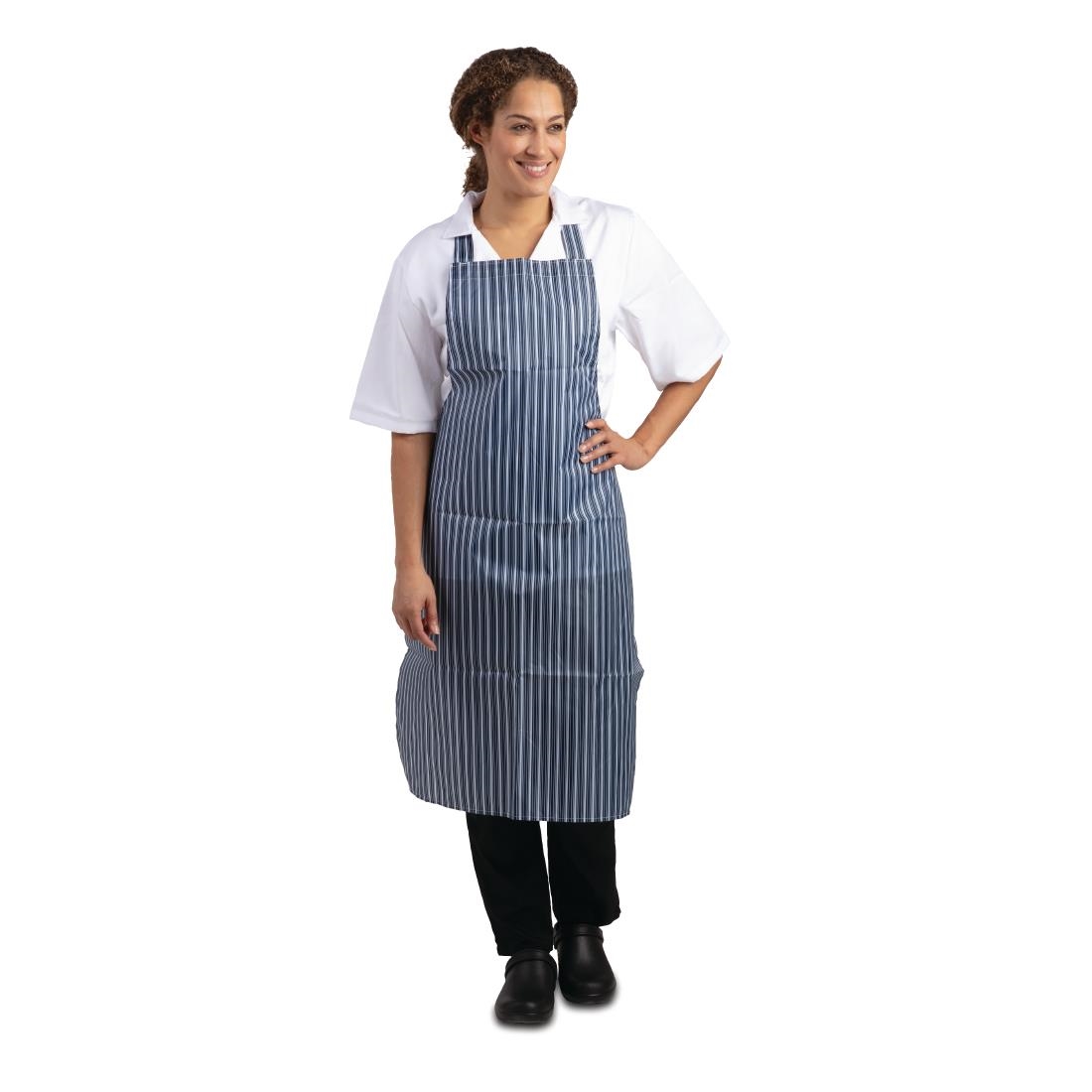 Whites Waterproof Bib Apron Blue and White