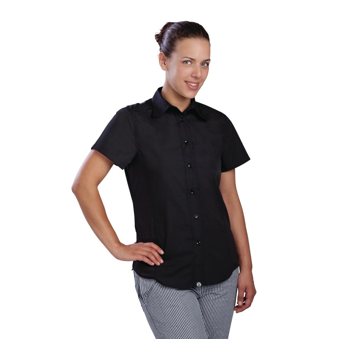 Chef Works Womens Cool Vent Chefs Shirt Black L