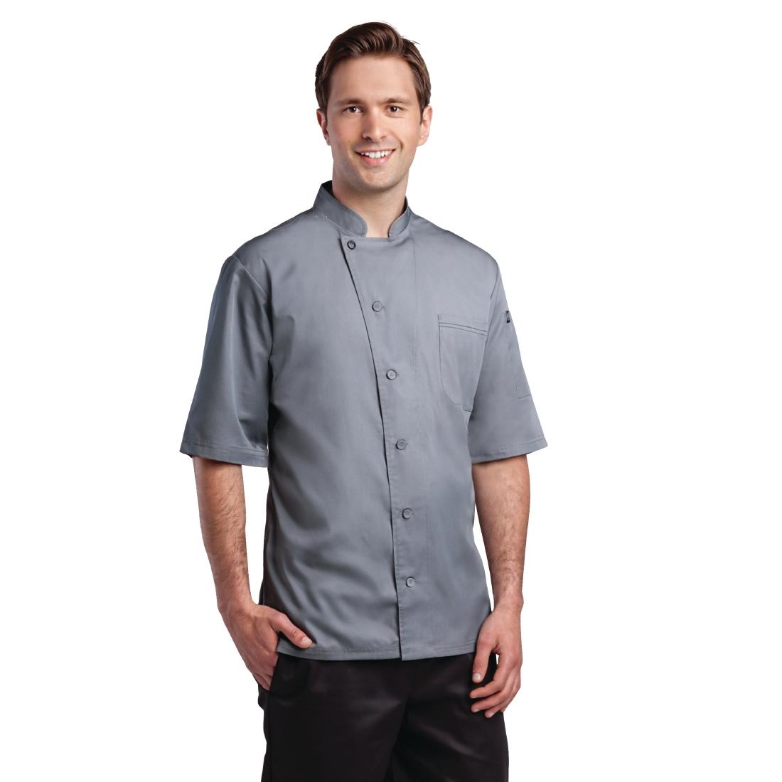 Chef Works Valais Signature Series Unisex Chefs Jacket Grey M