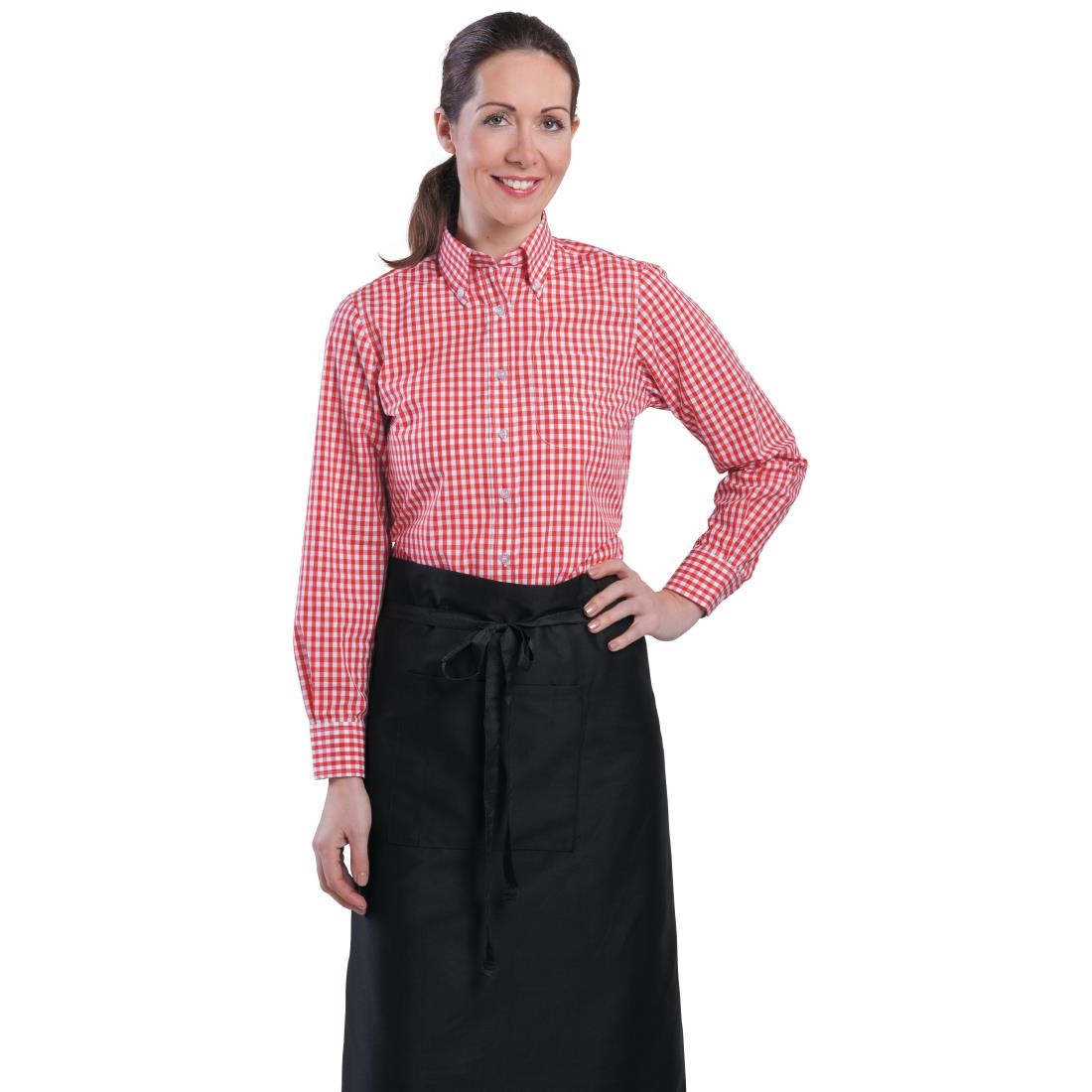 Chef Works Womens Gingham Shirt Red XS