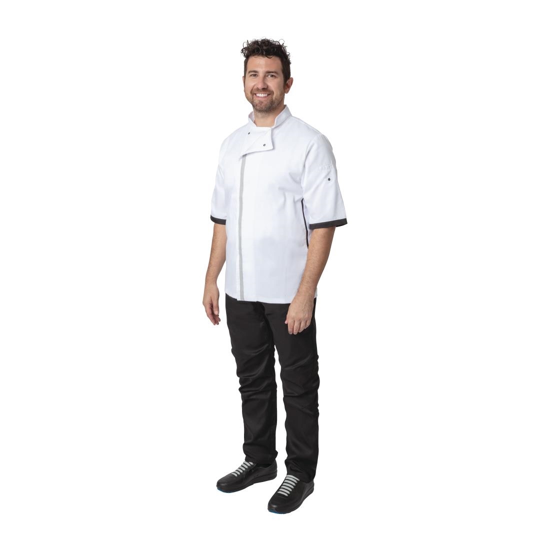 Southside Unisex Chefs Jacket Short Sleeve White L