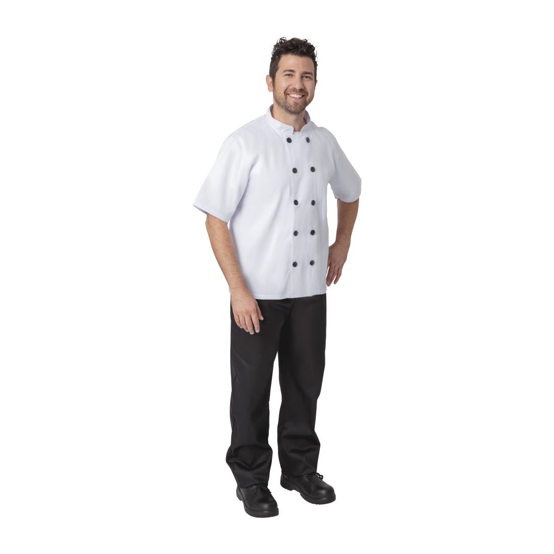 Nisbets Essentials Short Sleeve Chefs Jacket White XXL (Pack of 2)