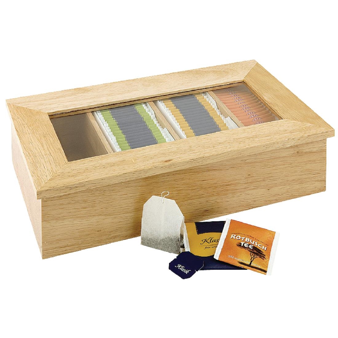 Olympia Hevea Wood Tea Box