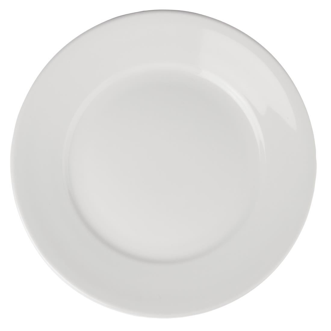 Olympia Athena Wide Rimmed Plates 280mm White (Pack of 6)