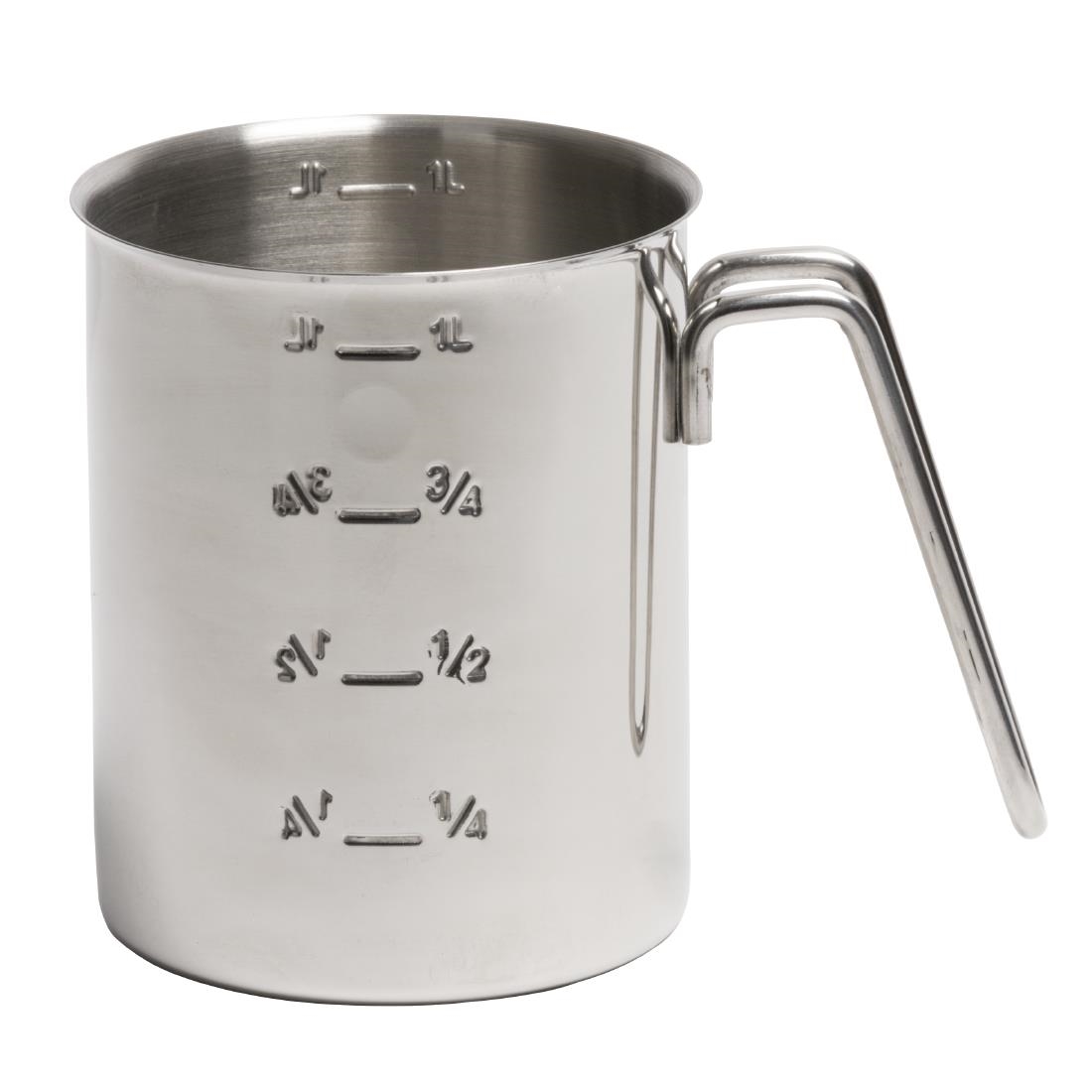 Graduated Stainless Steel Measuring Jug 1Ltr Leeds, York & UK HotelWare