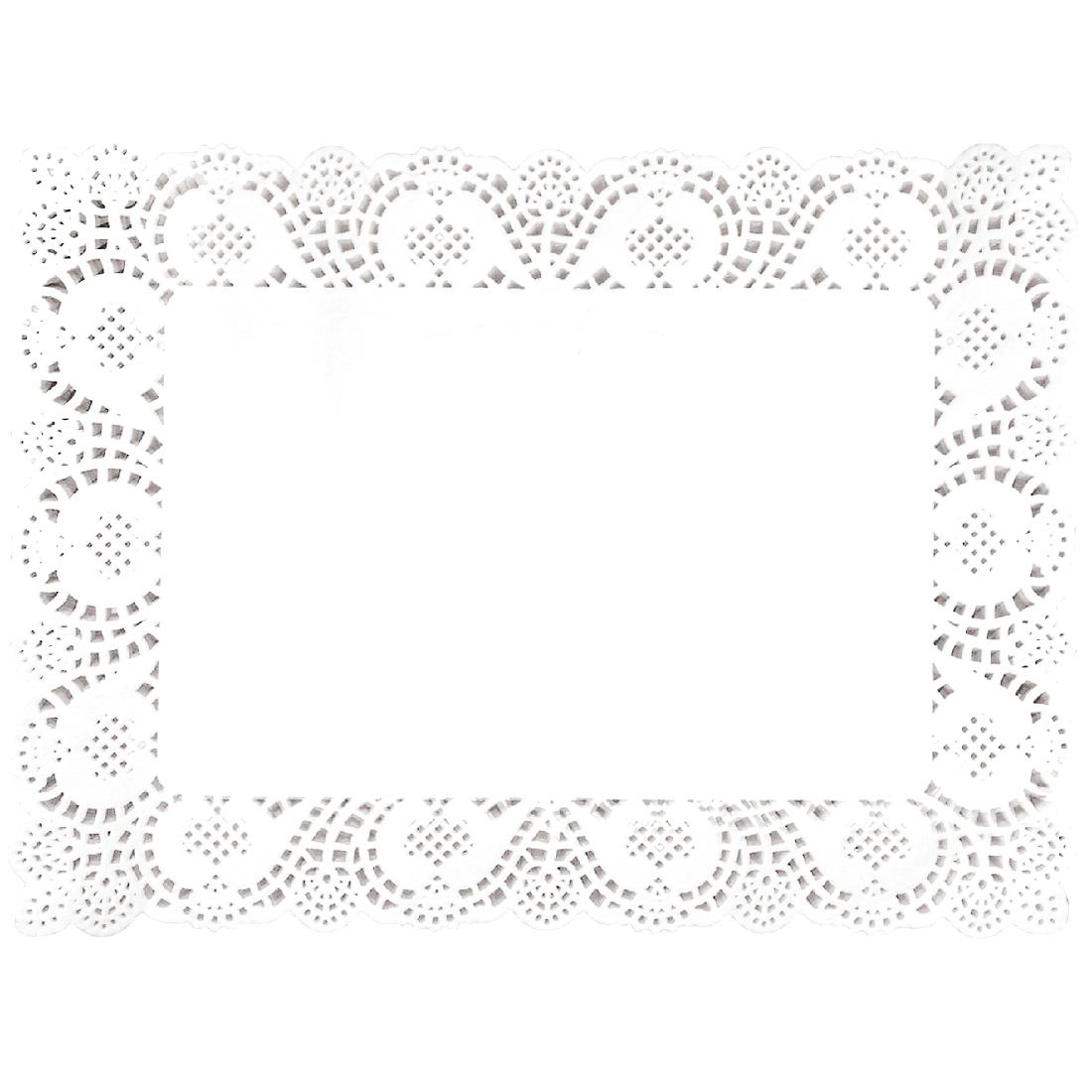 Fiesta Rectangular Paper Doilies 400mm (Pack of 250)