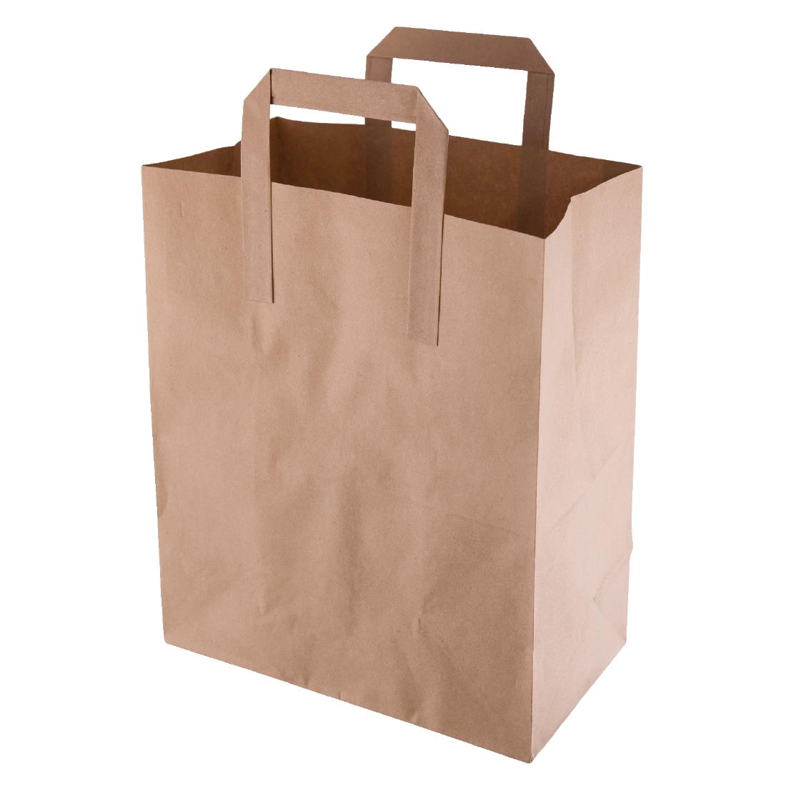 Fiesta Green Recycled Brown Paper Carrier Bags Medium (Pack of 250)