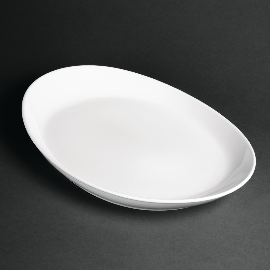 Royal Porcelain Classic White Oval Plates 340mm (Pack of 12)