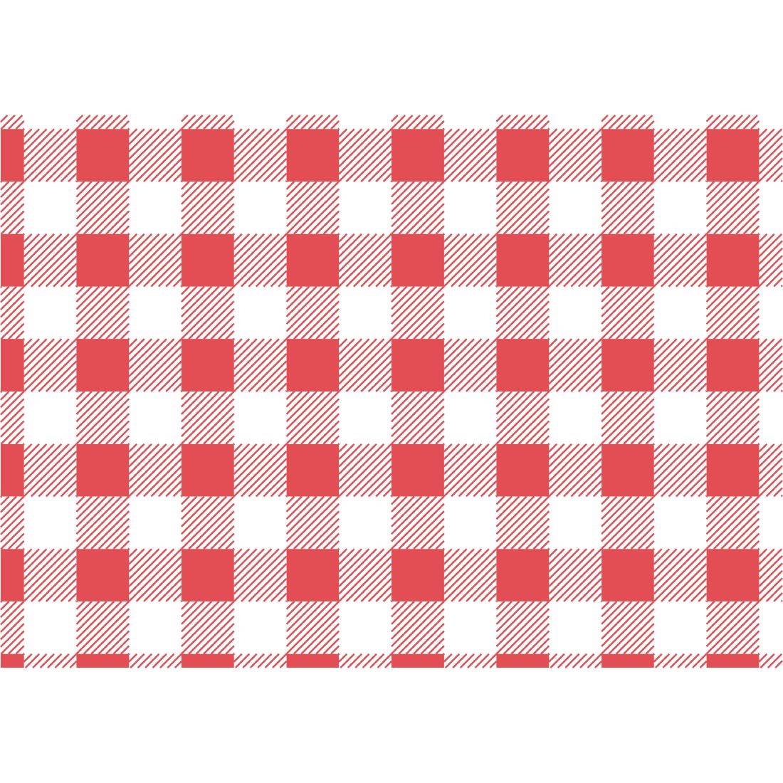 Greaseproof Paper Sheets Red Gingham 190 x 310mm (Pack of 200)