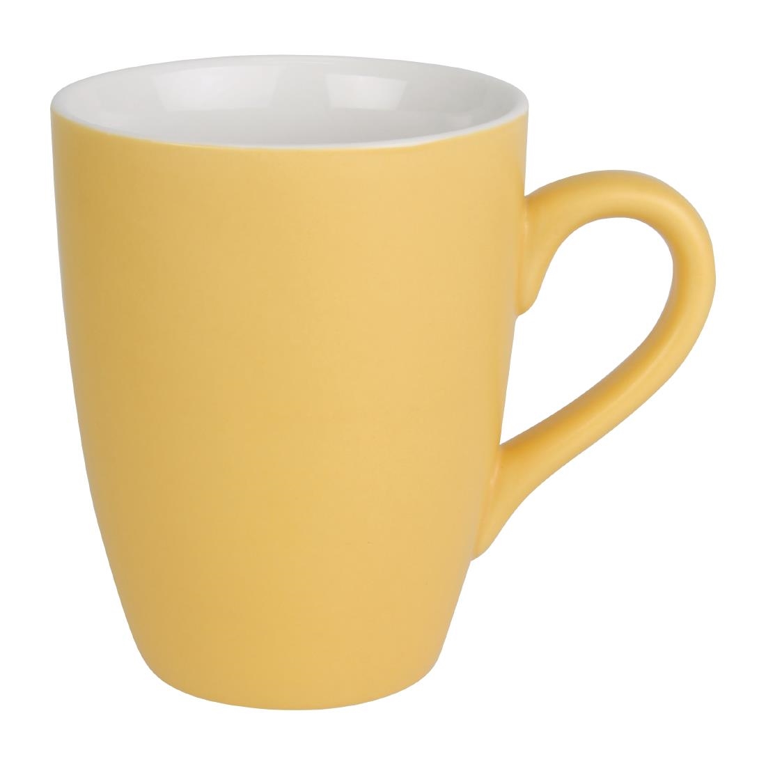 Olympia Matt Pastel Mug Yellow 340ml (Pack of 6)