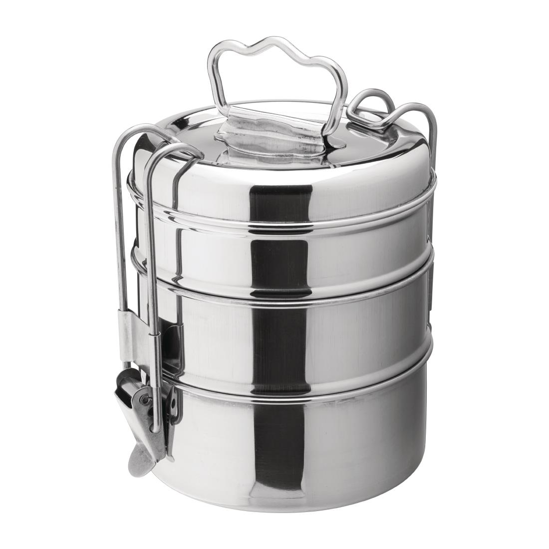 Utopia 3 Tier Tiffin Tin 115mm  (Pack of 6)