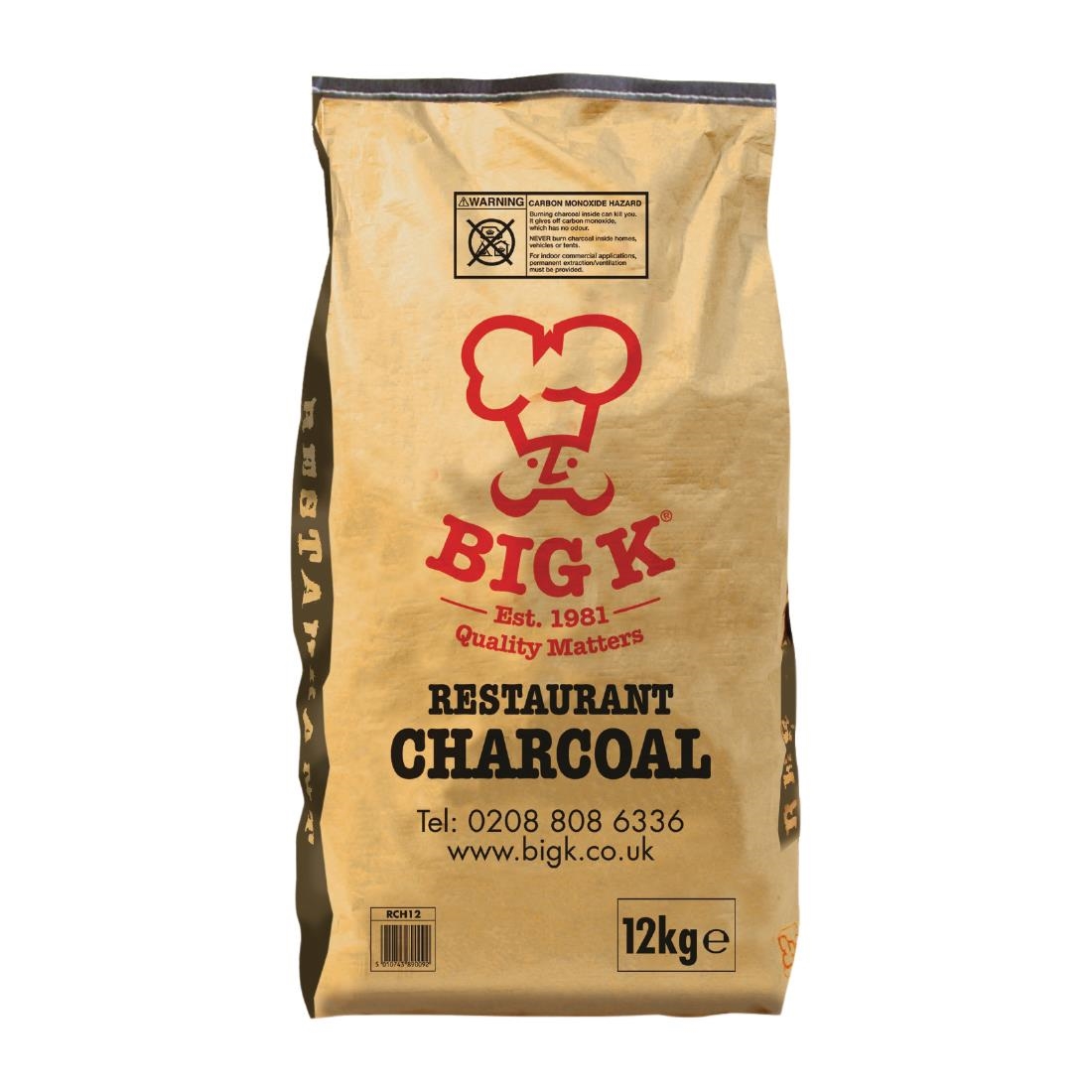 Big K Restaurant Natural Charcoal 12kg