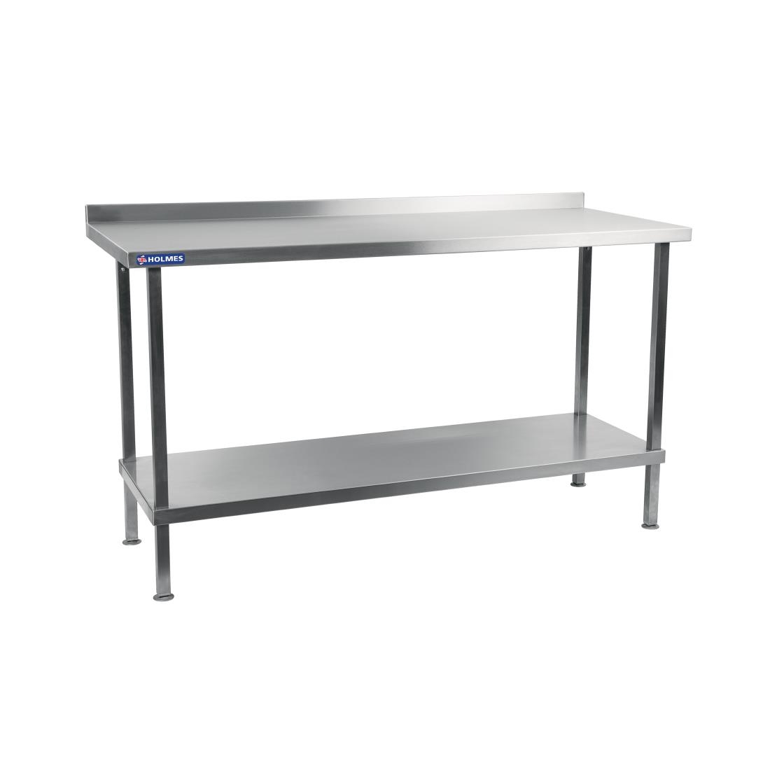 Holmes Stainless Steel Wall Table with Upstand 1800mm
