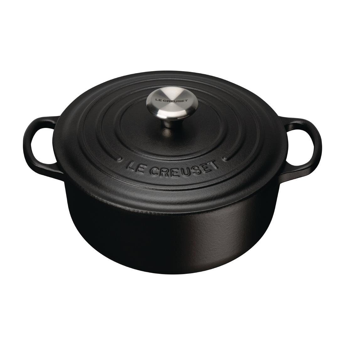 Le Creuset Cast Iron Round Casserole 28cm 6.7Ltr Satin Black