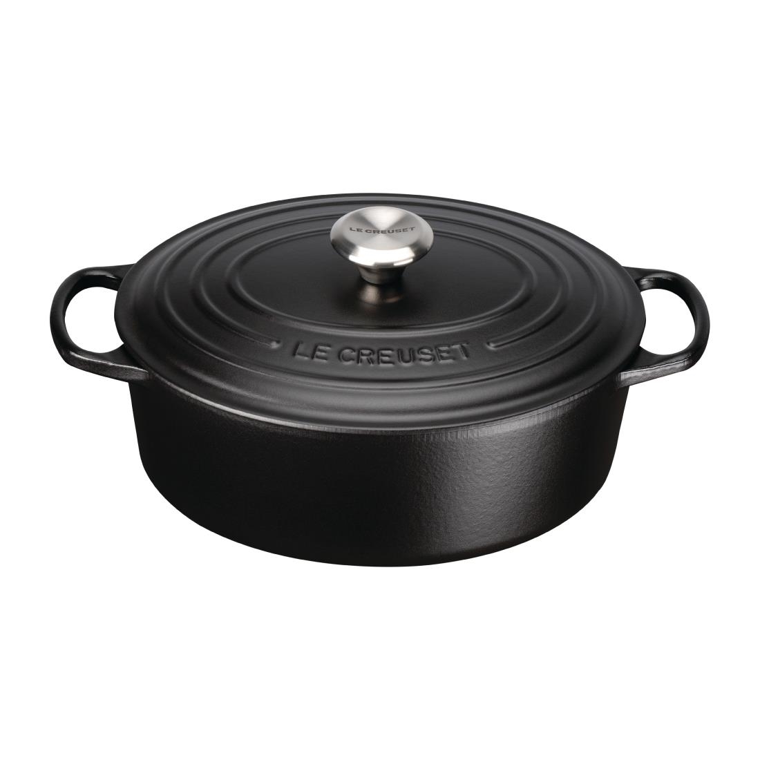 Le Creuset Cast Iron Oval Casserole 29cm 4.7L Satin Black