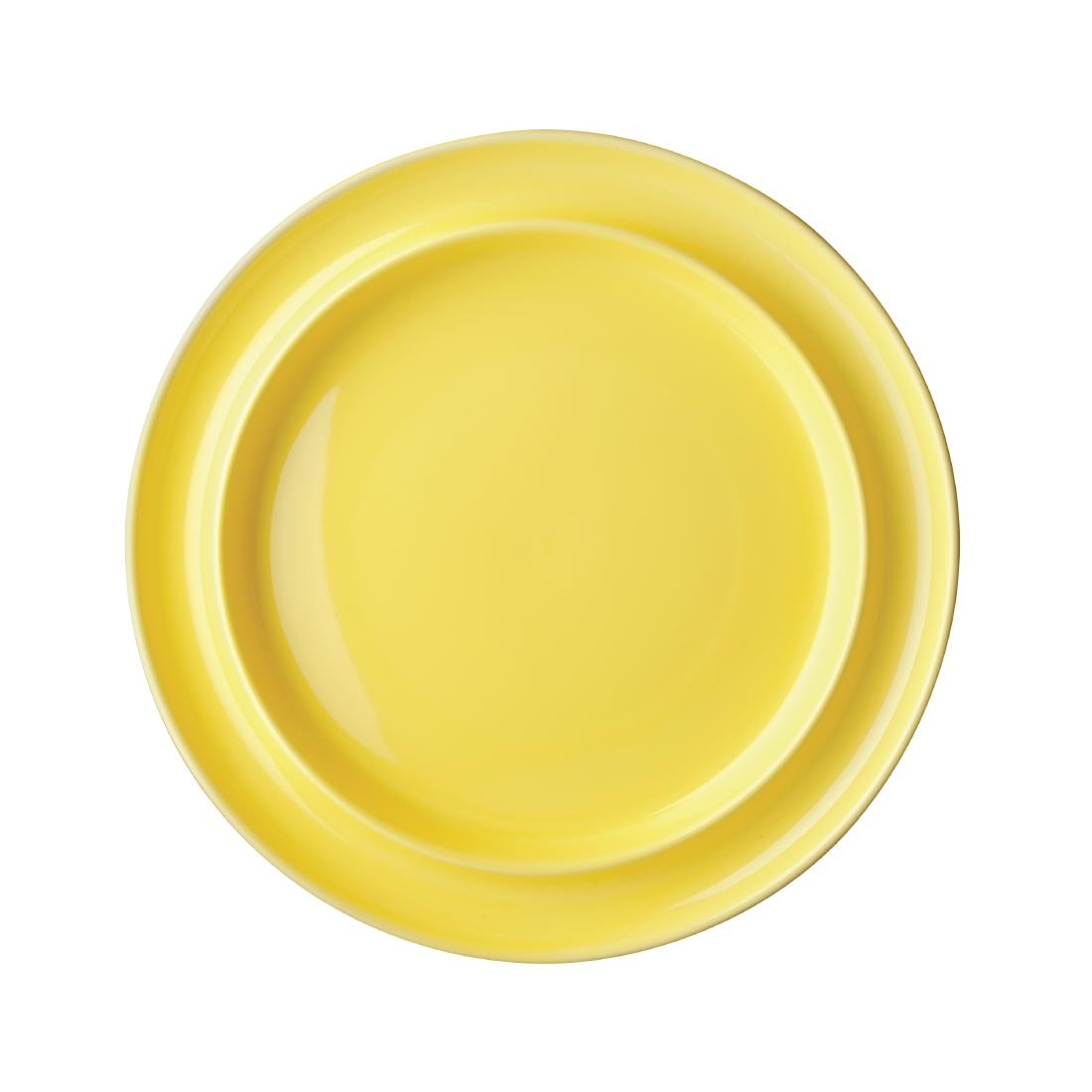 Olympia Heritage Raised Rim Plates Yellow 253mm (Pack of 4)