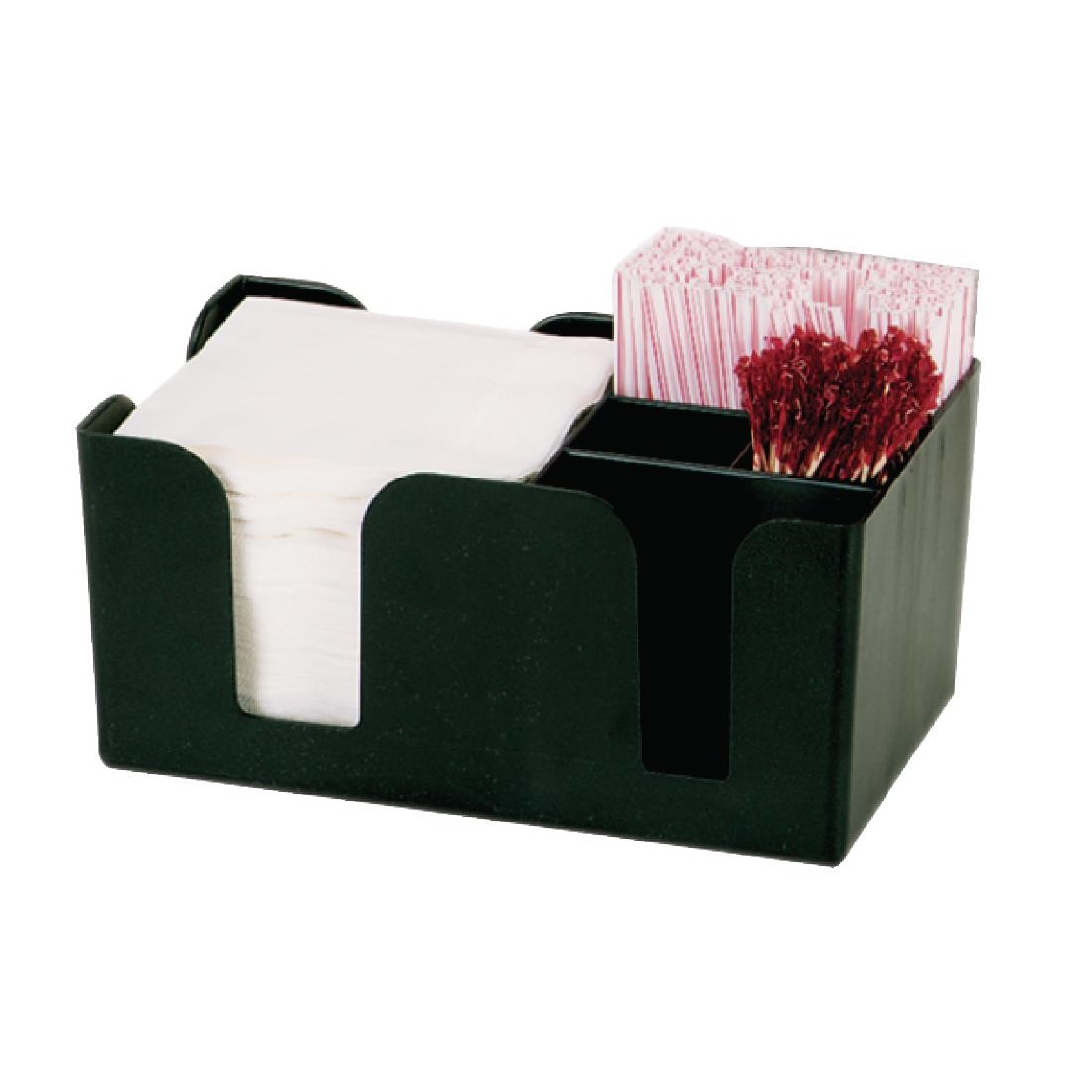 Olympia Kristallon Plastic Bar Caddy Black