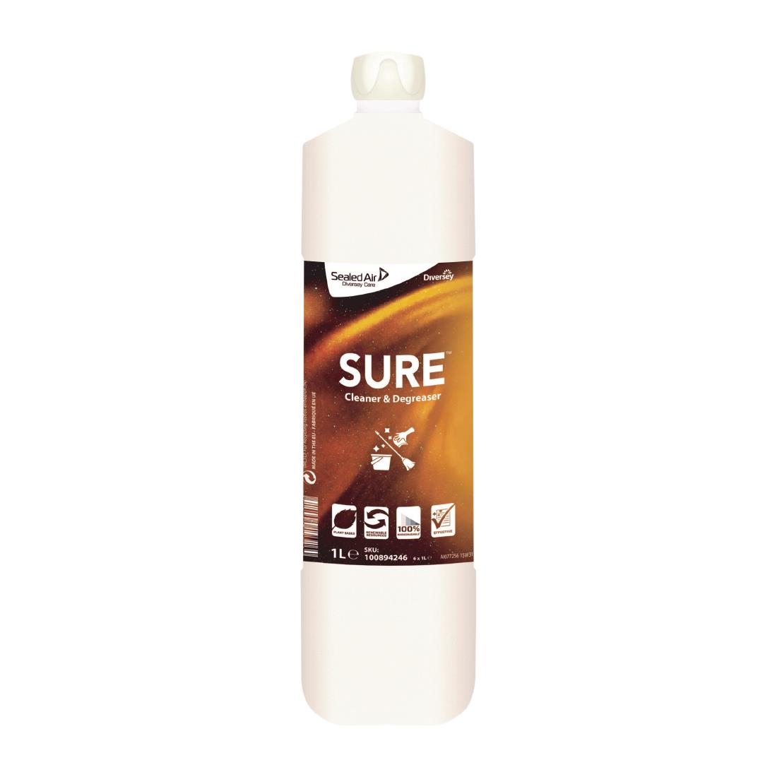 SURE Kitchen Cleaner and Degreaser Concentrate 1Ltr (6 Pack)
