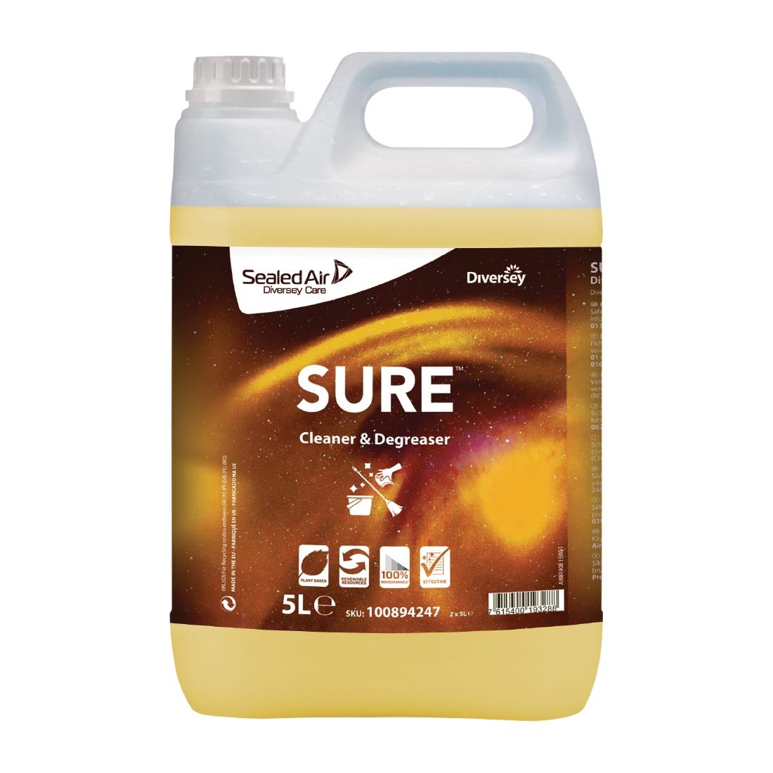 SURE Kitchen Cleaner and Degreaser Concentrate 5Ltr (2 Pack)