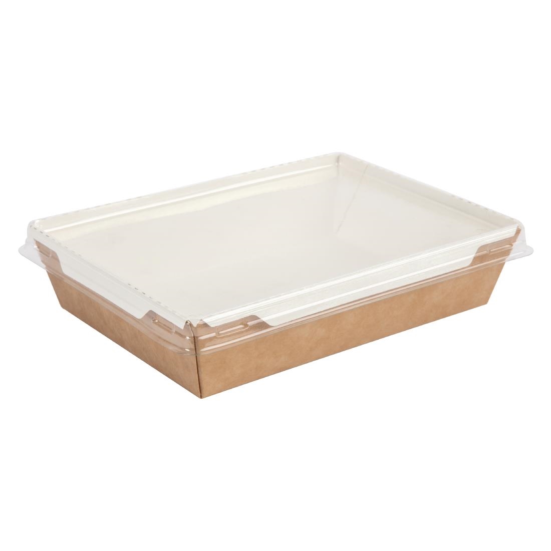 Colpac Fuzione Recyclable Paperboard Food Trays With Lid 1000ml / 35oz