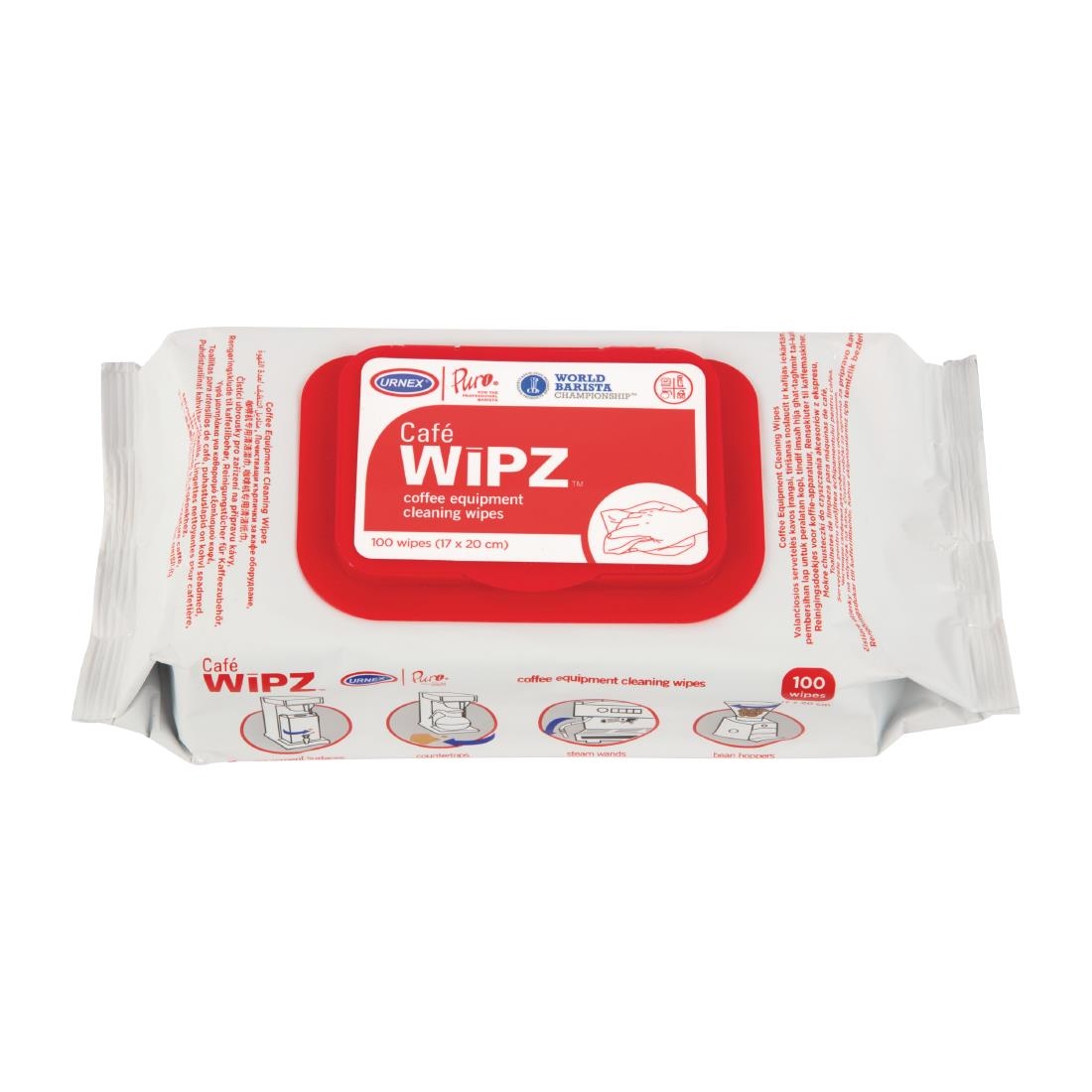 Urnex Café Wipz Coffee Equipment Cleaning Wipes (12 x 100 Pack)