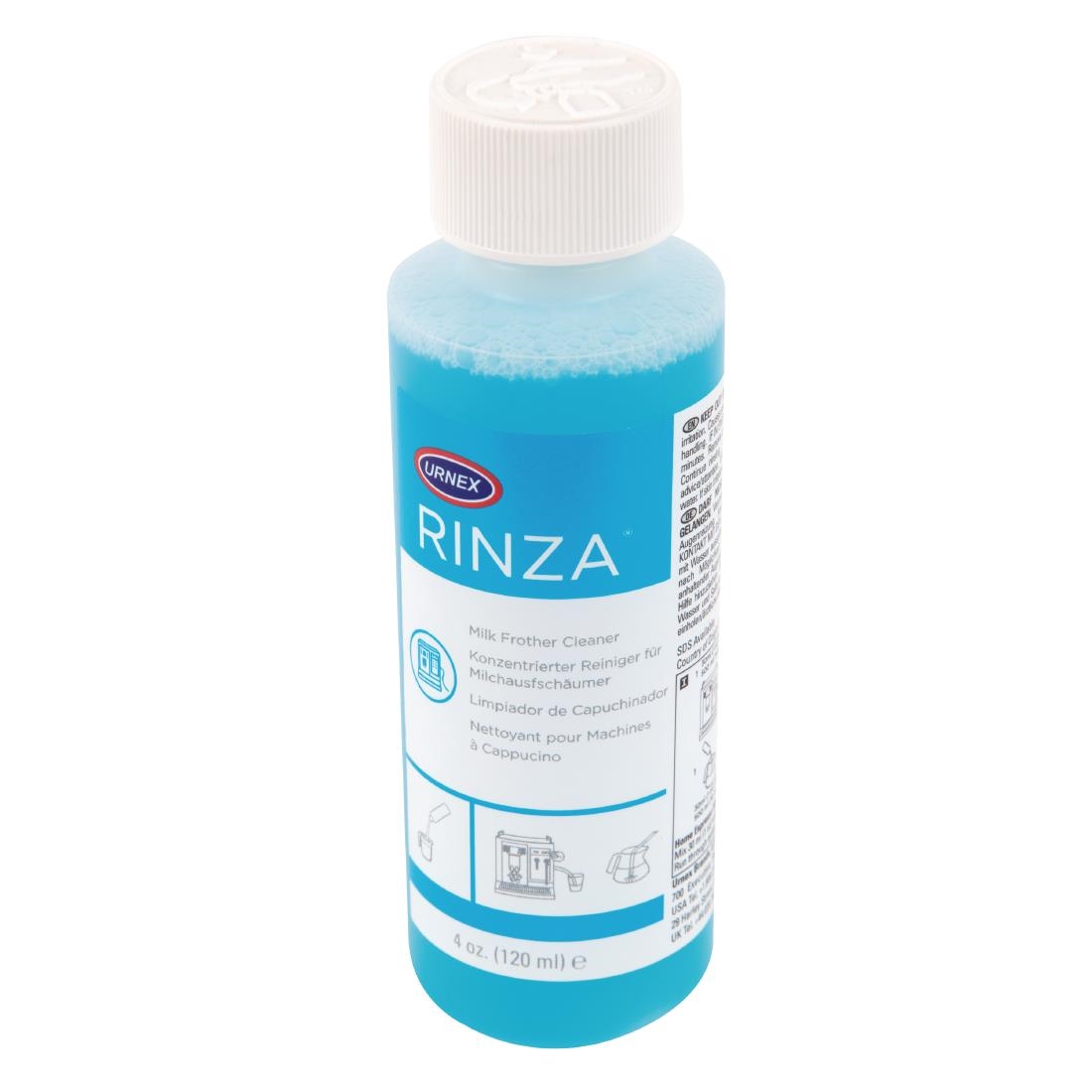 Urnex Rinza Alkaline Milk Frother Cleaner Liquid Concentrate 120ml (20 Pack)