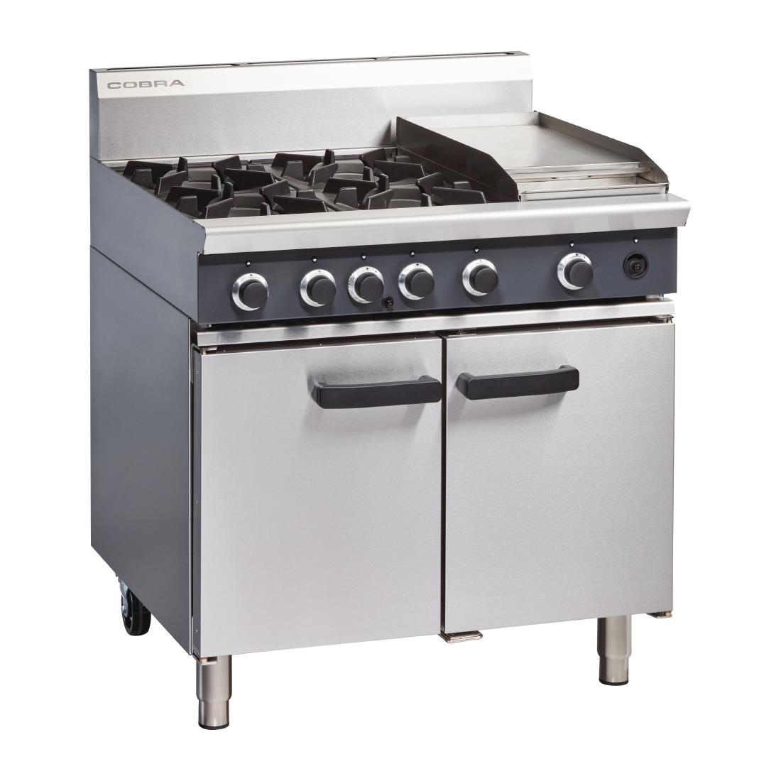 Cobra Natural Gas Range 4 Burner Static Oven with Griddle CR9CN