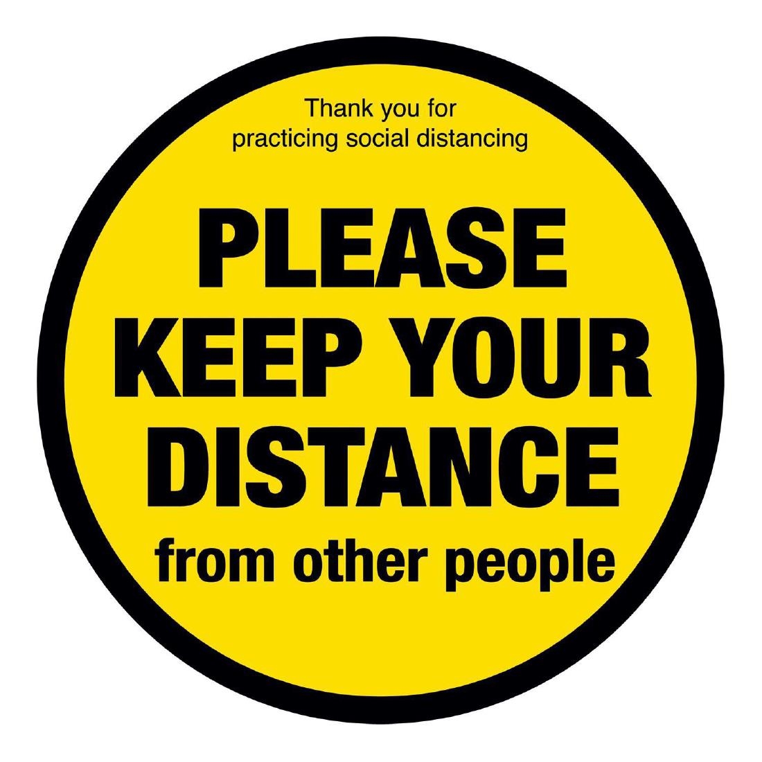 Please Keep Your Distance Social Distancing Floor Graphic 400mm