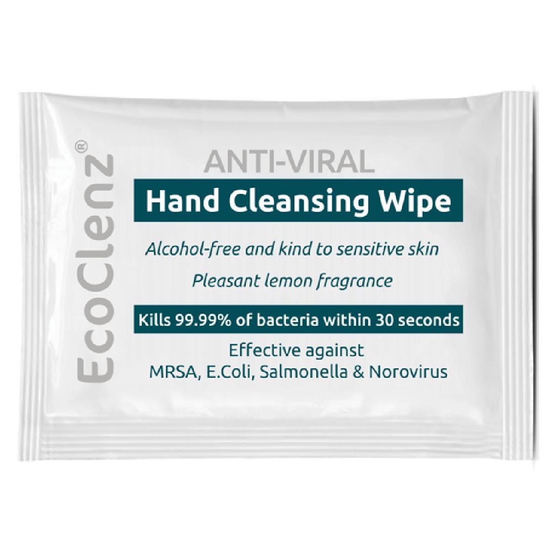 EcoTech Alcohol Free Hand Cleansing Wipe Sachets (Box 1000)