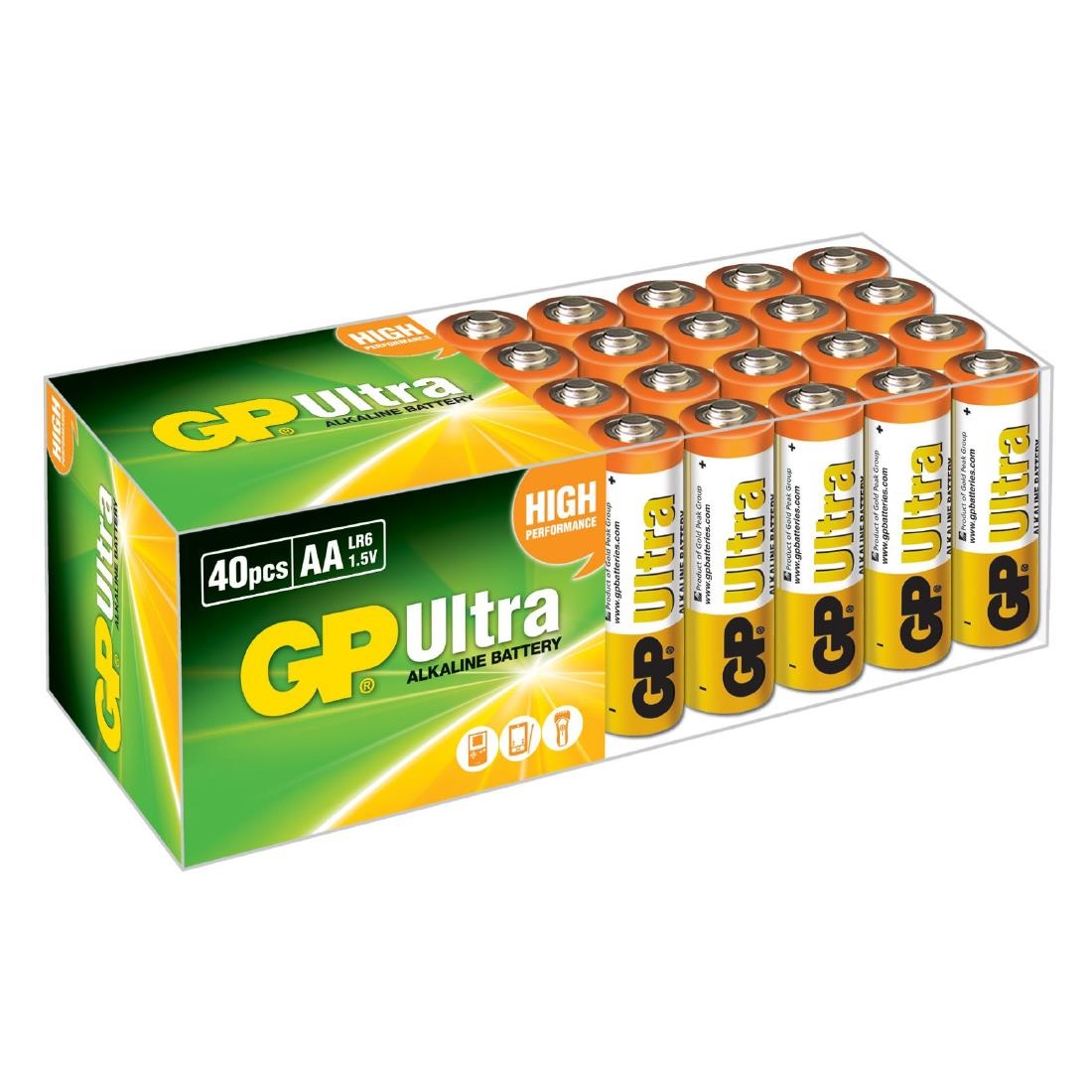 GP Ultra Battery Alkaline AA (Pack of 40)