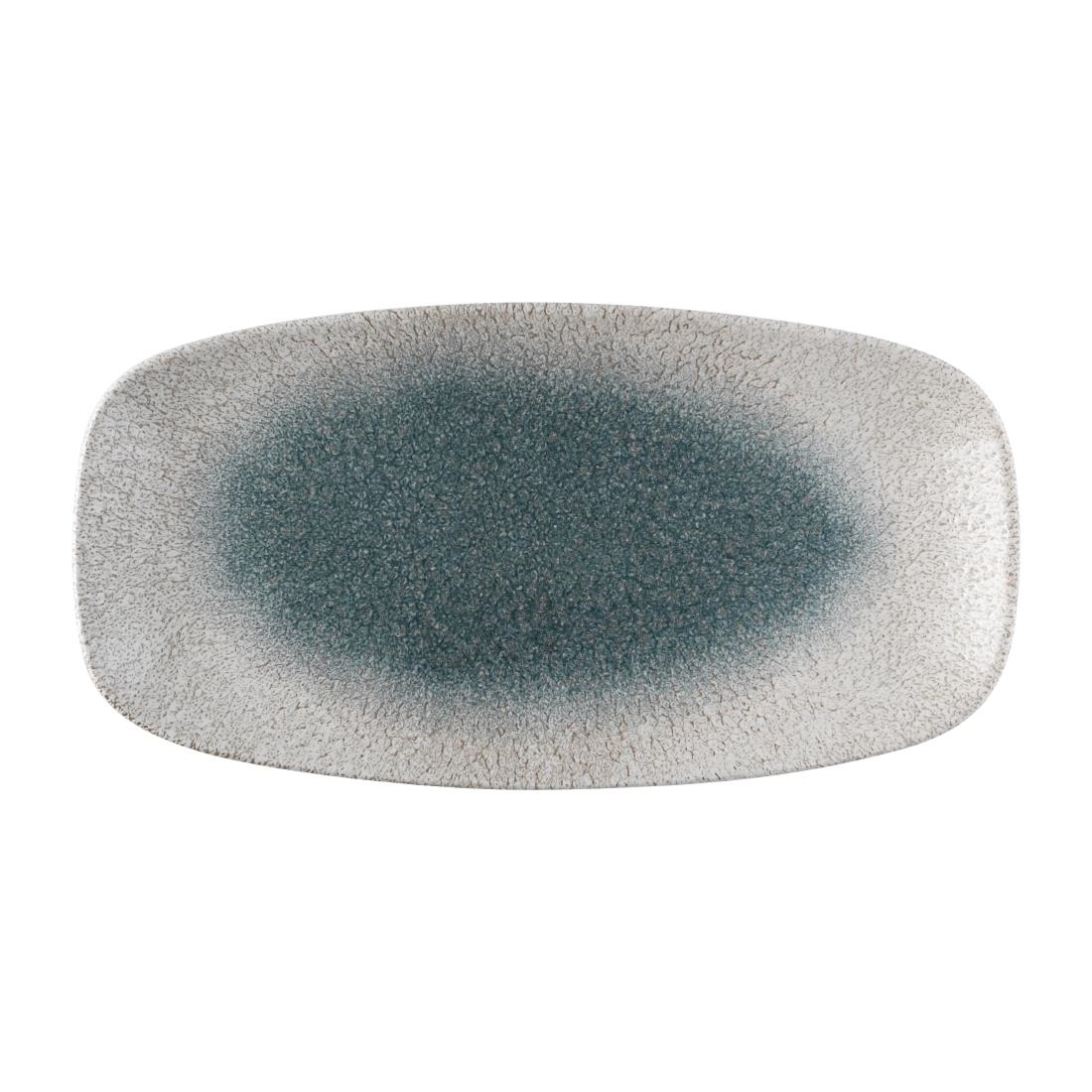 Churchill Raku Duo Agate Chefs Oblong Plate Topaz 287x152mm (Pack of 12)