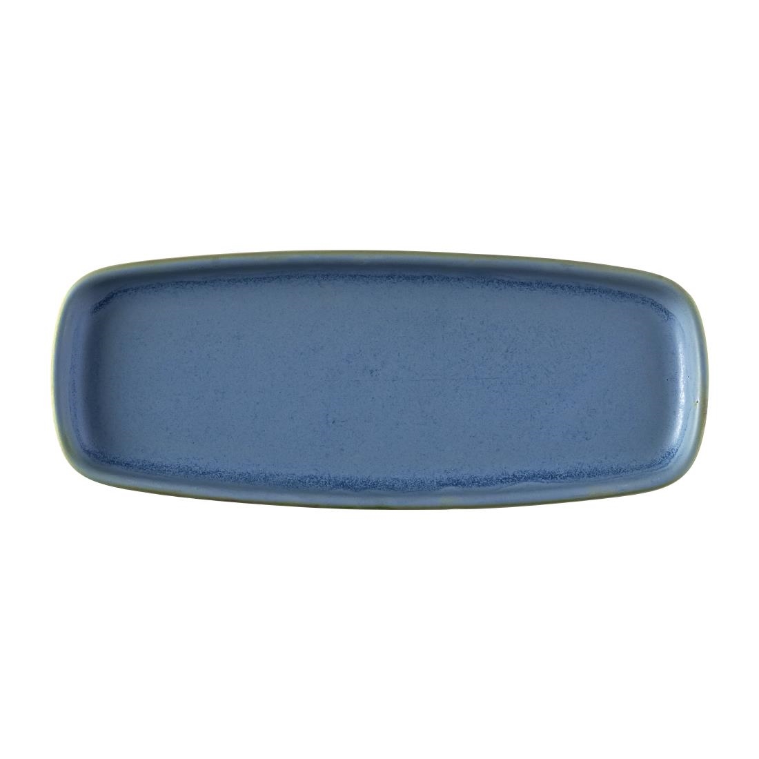 Churchill Emerge Oslo Oblong Plate Blue 254x77mm (Pack of 6)