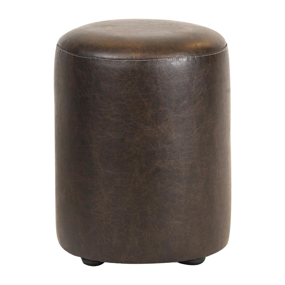 Cylinder Faux Leather Bar Stool Peat