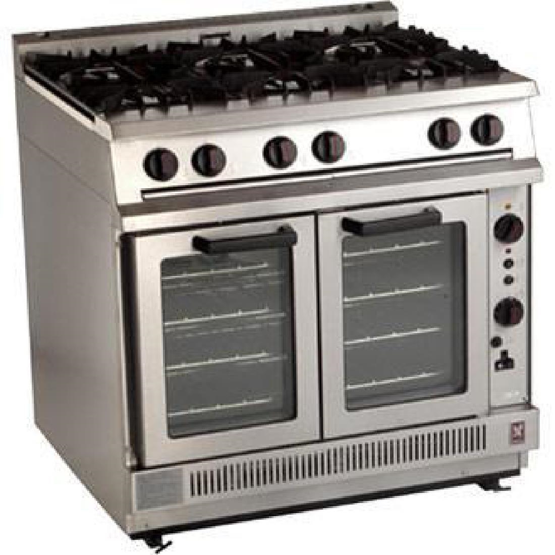 Falcon Dominator 6 Burner Convection Propane Gas Oven Range G2102