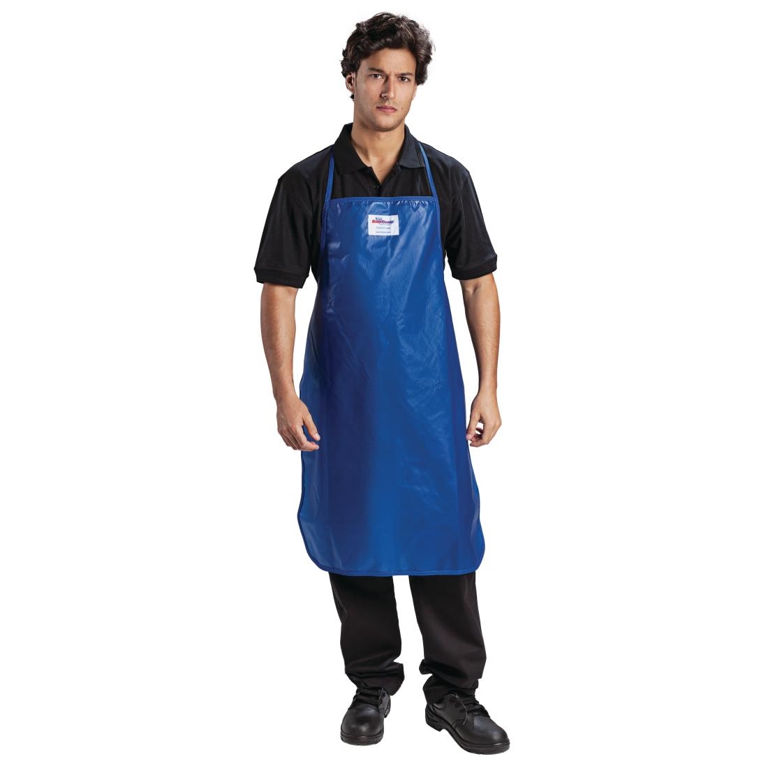 Burnguard Nylon QuicKlean Bib Apron Blue