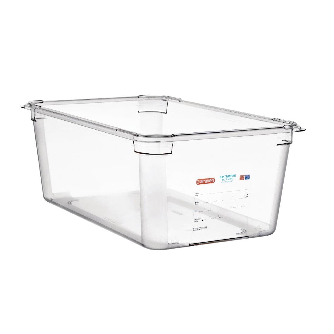 Araven Polycarbonate 1/1 Gastronorm Food Container 25.3Ltr