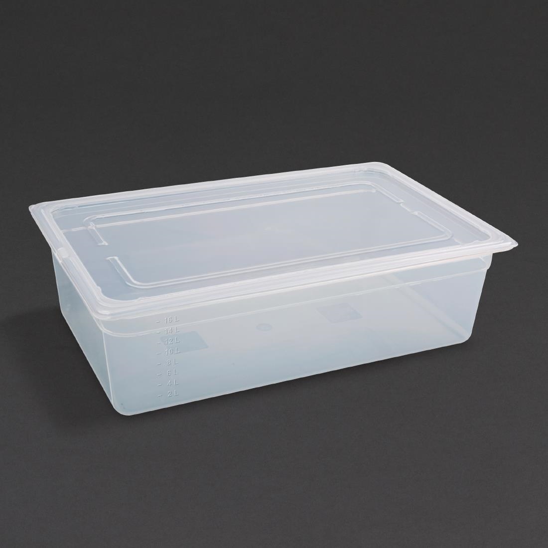 Vogue Polypropylene 1/1 Gastronorm Container with Lid 150mm (Pack of 2)