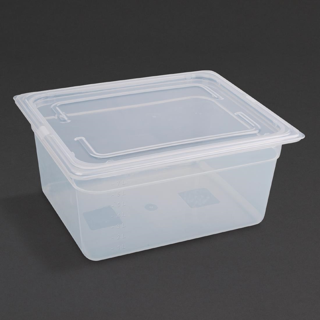 Vogue Polypropylene 1/2 Gastronorm Container with Lid 150mm (Pack of 4)